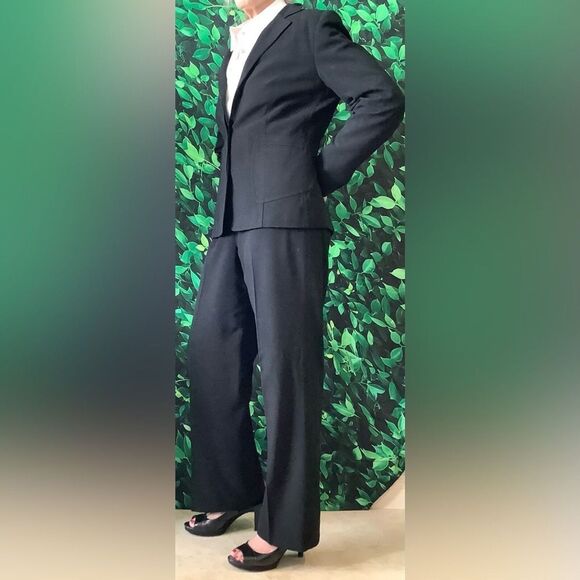 Larry Levine Black Lined Pant Suit Size 10 Women's Professional Business Attire - Picture 5 of 7